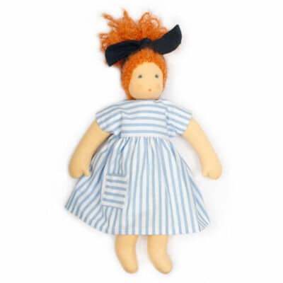 Poupee Nora made in germany laine et coton biologique