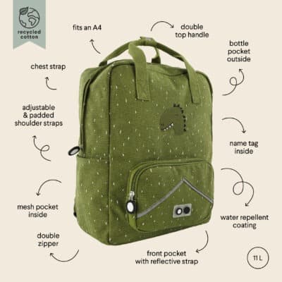 backpack large dino trixie
