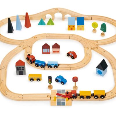cadeau enfant mentari town train en bois FSC