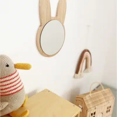 miroir lapin bebe chambre enfant en bois made in france