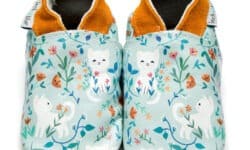 chaussons enfant chat en cuir non traite made in pays de galles