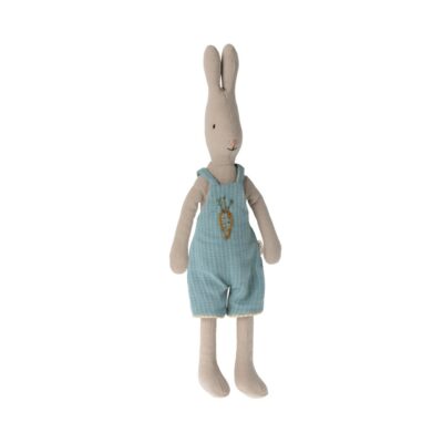 lapin-taille-2 maileg salopette bleu carotte
