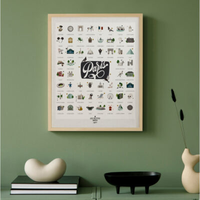 mon-petit-voyage-a-paris afiche a tamponner cadeau original made in france
