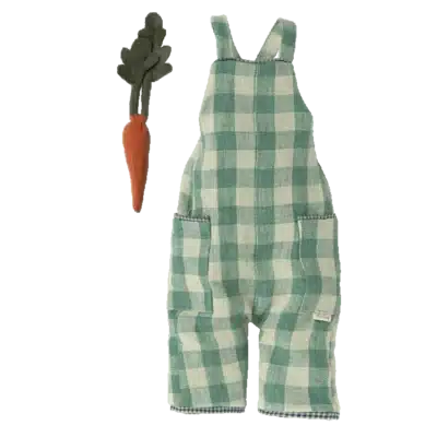 salopette carreaux verte maileg lapin