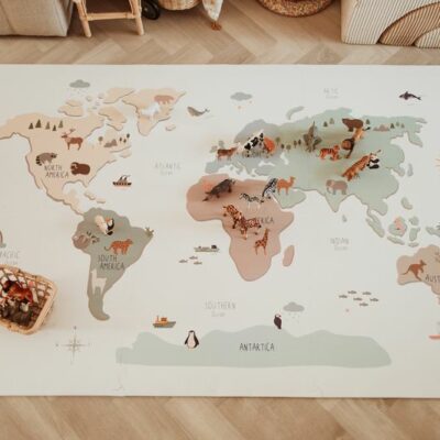 Play & Go : Tapis de jeu réversible EVA la carte du monde