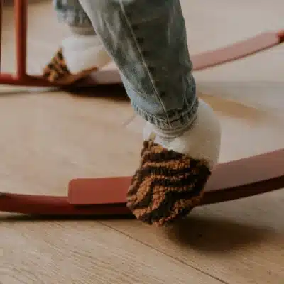 Rien que des bêtises : chaussons tigre