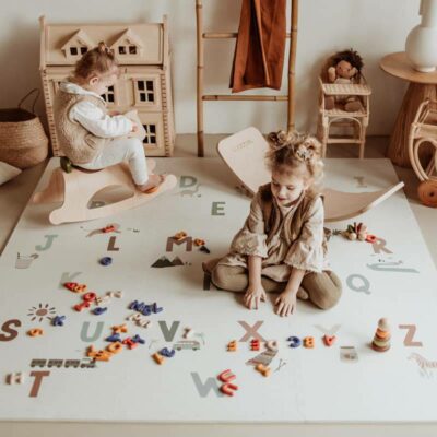 Play & Go : Tapis de jeu réversible EVA Terrazzo / Alphabet