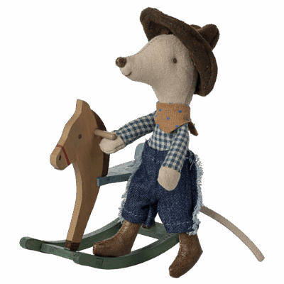 Maileg : souris cow-boy sur son cheval