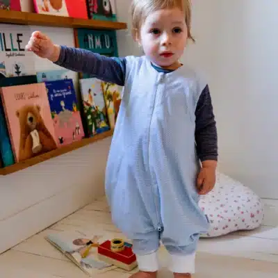 Tante Reine : gigoteuse à pieds été pistache 1-2 ans