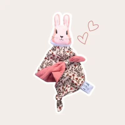 Carotte & Cie : doudou lapin à fleurs, édition limitée