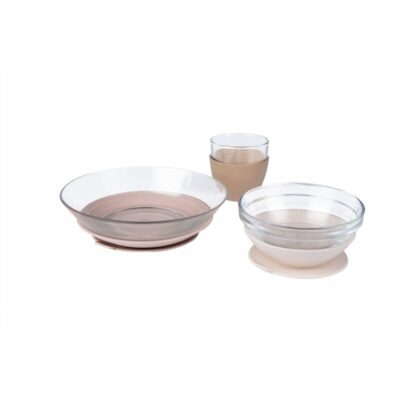 Beaba : coffret repas verre 3 pièces barbe à papa