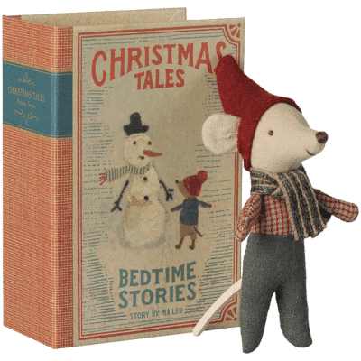 Maileg : souris de Noël, bébé dans son coffret livre