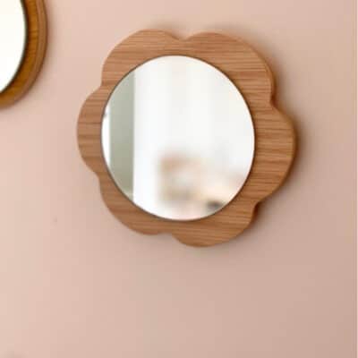 APRIL ELEVEN : miroir fleur en bois