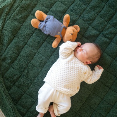 Play & Go : tapis d'éveil & sac vert teddy