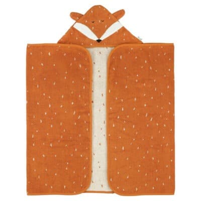 Trixie : grande cape de bain bébé 70 x 130 cm modèle renard